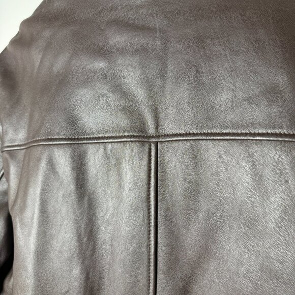 PELLE STUDIO Dark Chocolate Leather Zip-Out Thinsulate Lining Car Coat SZ XL - Picture 10 of 10